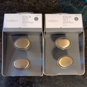 Threshold by Target Antique Brass Knob Set (4)